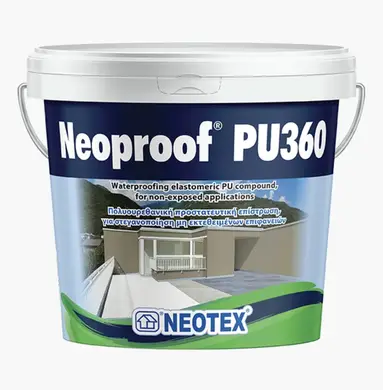 Поліуретанове гідроізоляційне покриття NEOTEX Neoproof PU360 Відро 13 кг, білий