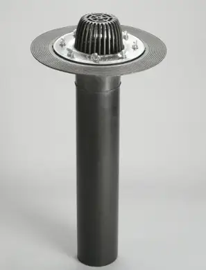 Кровельная воронка с листоприемником и фланцем из стали SGT DN110/600
