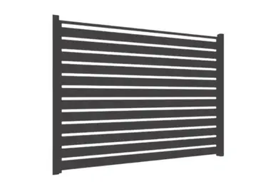 Ограждение Tile Контур 13 см, структура дерева SeAH 0,45мм RAL 7024 Серый