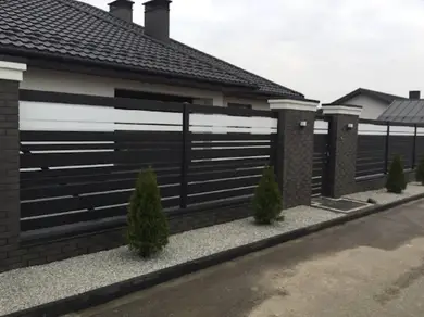 Забор Жалюзи LVKS Ранчо 80 Словакия U.S.Steel 0,50 РЕ RAL 8017