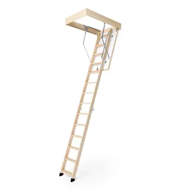 Чердачная лестница Bukwood COMPACT Long деревянные 4-секционные Н305см 110x90 см