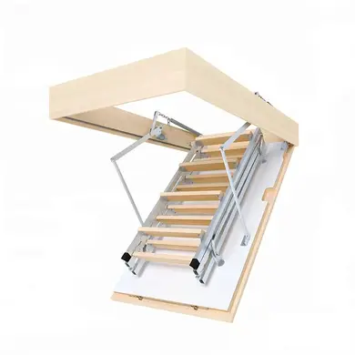 Чердачная лестница Bukwood Luxe Metal Standard 3-секционный Н280см 120х60 см