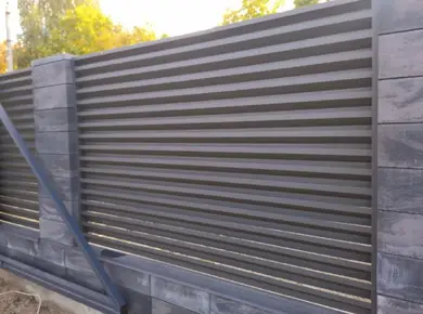 Паркан Жалюзі LVKS Premium 110/95мм Словаччина U.S.Steel 0,50 РЕ RAL 7016