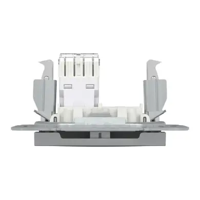 Розетка Schneider Electric комп. RJ-45 кат.6 UTP внутр. "ASFORA алюминий (C3) 