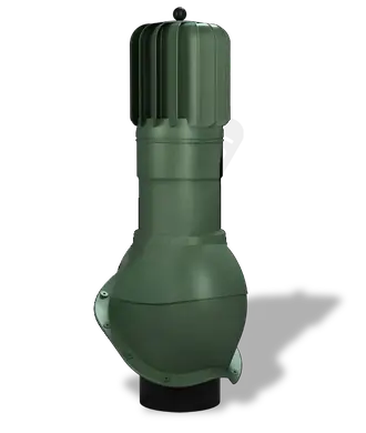 Вентиляционный выход роторный неизолированный для металлочерепицы Wirplast WiroVent TURBO PERFEKTA Т54 Ø150/500 мм зелёный