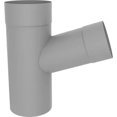 Трійник 72⁰ 100/80 Zambelli Robust система 153/100 RAL 9006 Білий алюміній