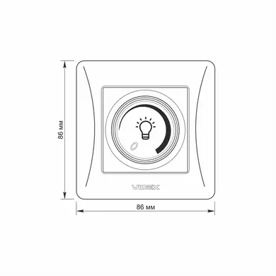 Димер Videx Binera LED 200Вт срібний шовк (VF-BNDML200-SS)