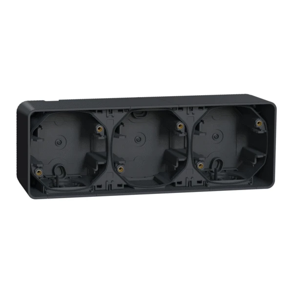 Коробка Schneider Electric для внеш. монтажа 3-ая IP55 "MUREVA S" черная (C3) 