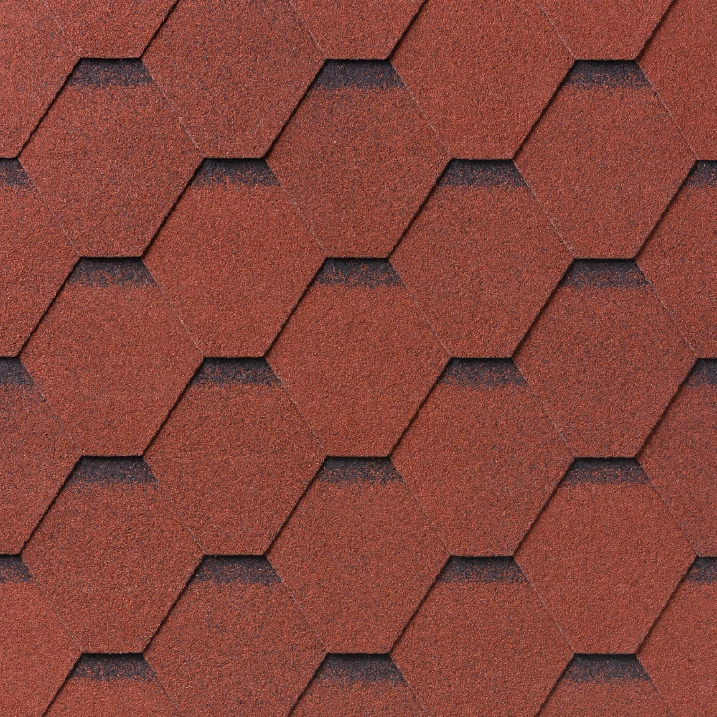 Битумная черепица IKO Superglass Нех 20 Tile Red Ultra