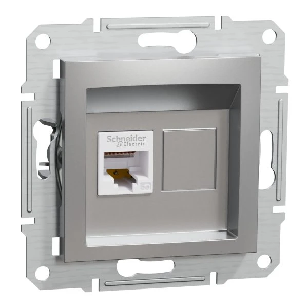Розетка Schneider Electric комп. RJ-45 внутр. "ASFORA" без рамки алюм. (C1) 