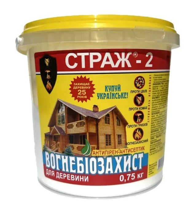 Концентрат сухий 1:10 STRAZH Страж - 2 для внутрішніх робіт (відро) 0,75 кг