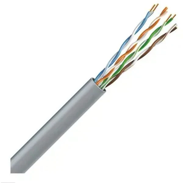 Кабель ЗЗЦМ UTP cat.5e AWG cat.5e 4х2х0,48 100МГц (бухта 305м) сірий