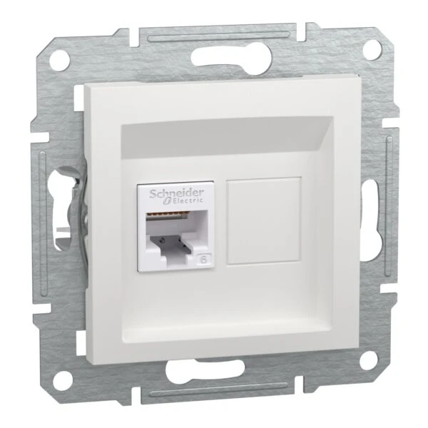 Розетка Schneider Electric комп. RJ-45 кат.6 UTP внутр. "ASFORA" без рамки белый 