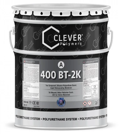 Поліуретанова гідроізоляція Clever Polymers BASE 400 ВТ 40 кг, Чорний