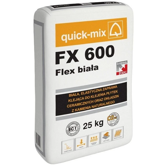 Еластичний клей Quick Mix FX 600 25 кг, білий