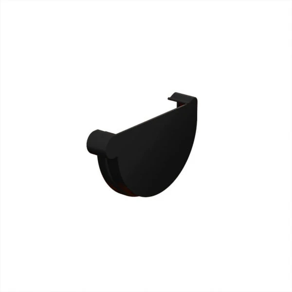 Заглушка ринви права Galeco PVC система 130/80 RAL 9005 Чорний