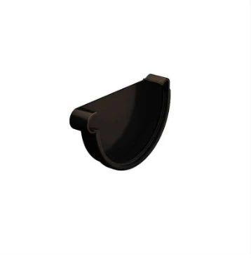 Заглушка ринви ліва Galeco PVC система 130/80 RAL 9005 Чорний