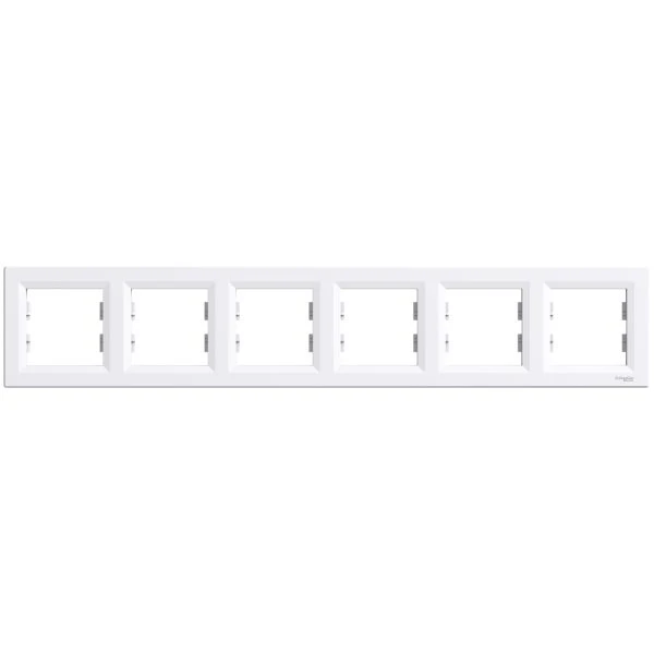 Рамка Schneider Electric 6-ти кратная "ASFORA" белая (C1)