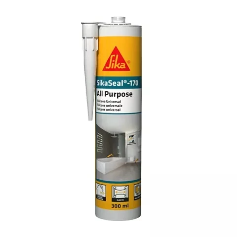 Багатоцільовий силіконовий герметик Sika Sikaseal-170 All Purpose 300 мл, безбарвний