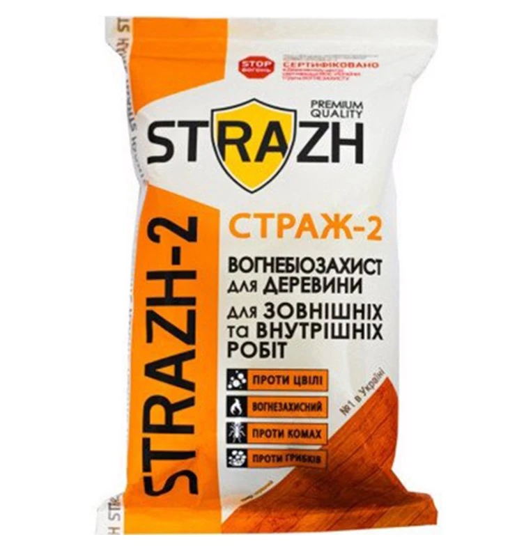 Концентрат сухий 1:10 STRAZH Страж - 2 для внутрішніх робіт (пакет) 3 кг