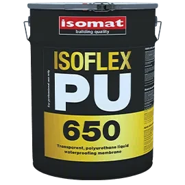 Полиуретановая жидкая гидроизоляционная мембрана для существующих поверхностей Isomat ISOFLEX-PU 650 5 кг, прозрачный