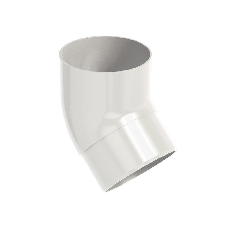 Коліно Galeco PVC система 130/100 45° RAL 9010 Білий