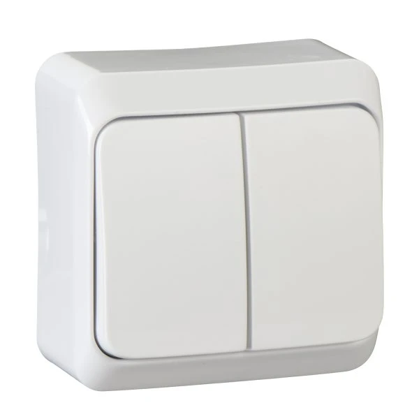 Вимикач Schneider Electric 2-кл. зовн. IP20 "Prima" білий білий (С1) 