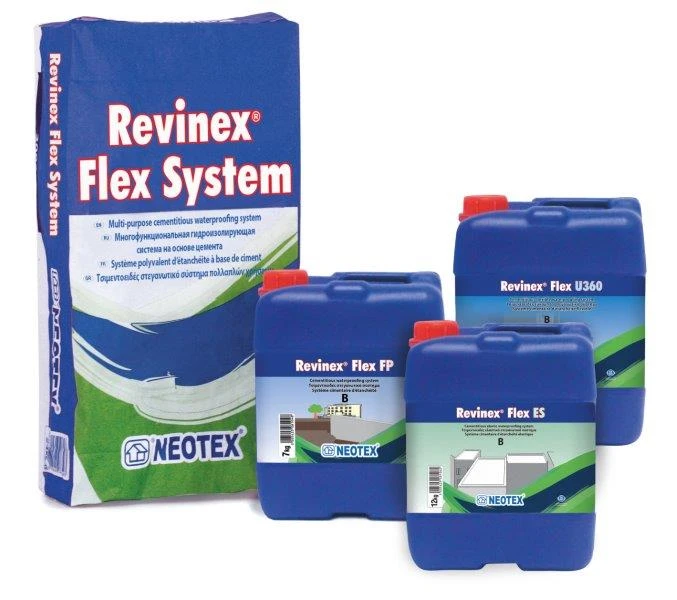 Однокомпонентна система гідроізоляції NEOTEX Revinex Flex Компонент А 25 кг сірий