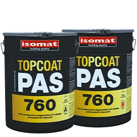 Двухкомпонентное УФ-стойкое полиаспарагиновое защитное покрытие Isomat TOPCOAT-PAS 760 Комплект (А+В) 25 кг, серый