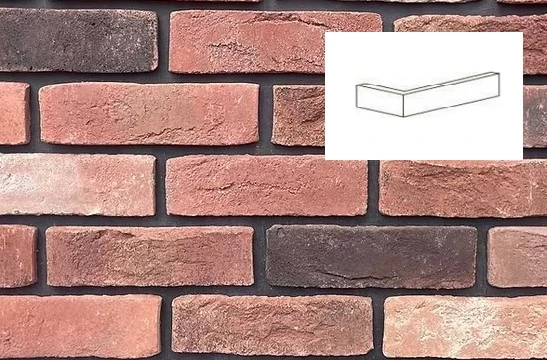Кутові елементи Loft Brick Бельгійська цегла 07 Чорний 222/100 x 71х15 мм