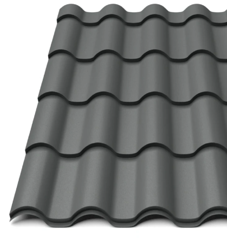 Металочерепиця Будсервіс "Інтегра 25" Pladur wrinkle mat Thyssen krupp 0.50 mm RAL 7024 Сірий
