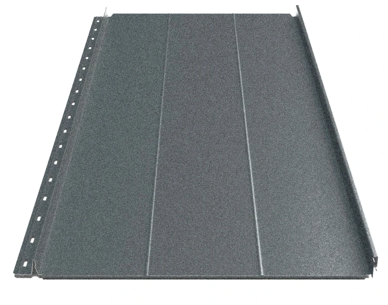 Клікфальц Будсервіс "Преміум" П2 Relief iceCrystal mat Thyssen krupp 0.50 mm RAL 7016 Графіт