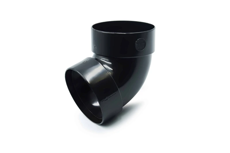 Отвод двумуфтовый RainWay система 90/75 67° RAL 9005 Черный