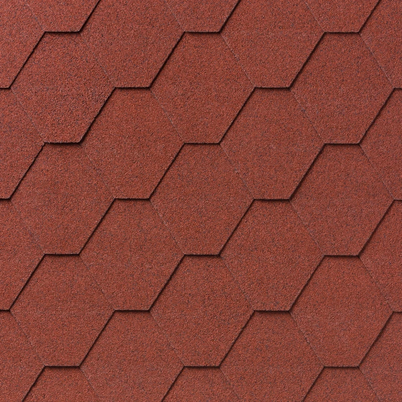 Битумная черепица IKO Superglass Нех 10 Tile Red