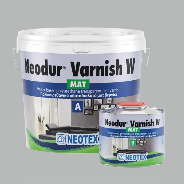 Поліуретановий матовий лак на водній основі NEOTEX Neodur Varnish W Mat Комплект (A+B) 3 кг прозорий
