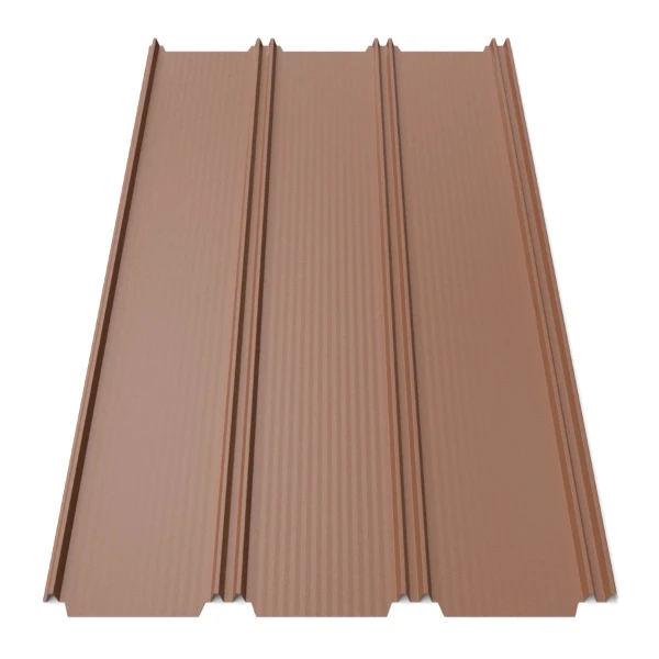 Кликфальц Tile "Фальц настил" матполиэстер Arcelor Nippon 0.39 mm RAL 8004 Терракота