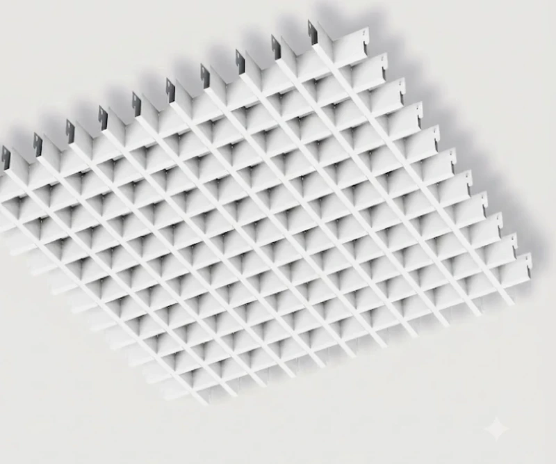 Профиль Ruler Грильято "М" 600 мм (120х120 мм) RAL 9003 (белый)