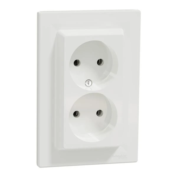 Розетка Schneider Electric 2-я без З/К внутр. "ASFORA" белая (C1) 