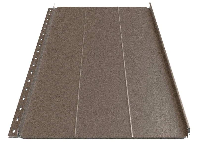 Клікфальц Будсервіс "Преміум" П2 Relief iceCrystal mat Thyssen krupp 0.50 mm RAL 8019 Коричневий