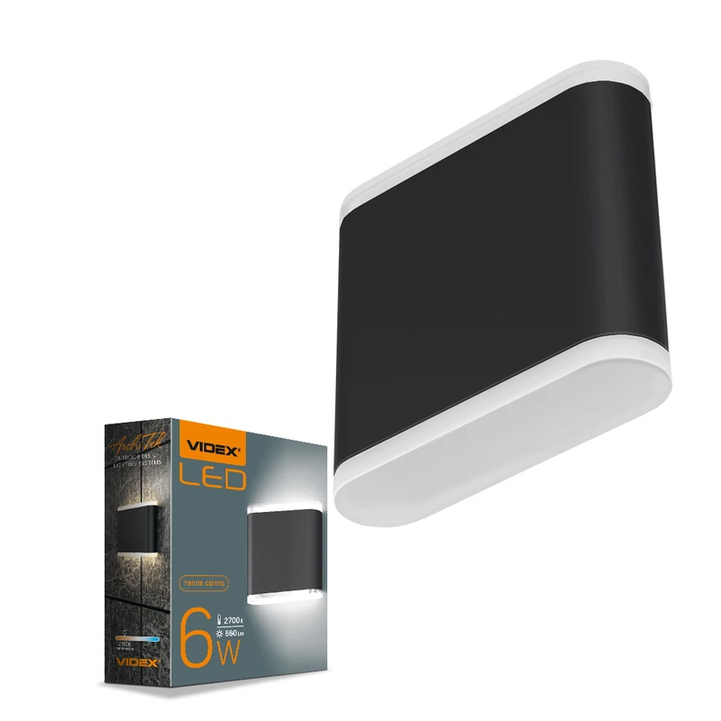 LED Светильник архитектурный AR06 IP54 Videx 6W 2700K черный (VL-AR06-062B)