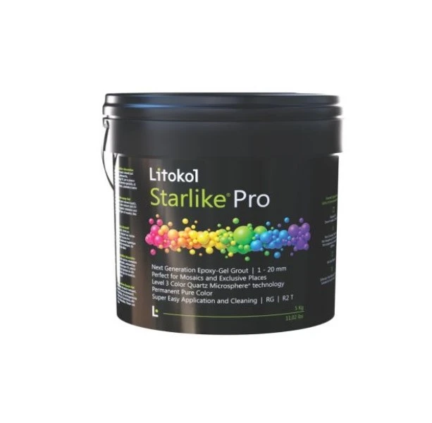Декоративний епоксидний гель (6a покоління) для заповнення швів Litokol Starlike® Pro 08 Terra di Bruma відро 2,5 кг