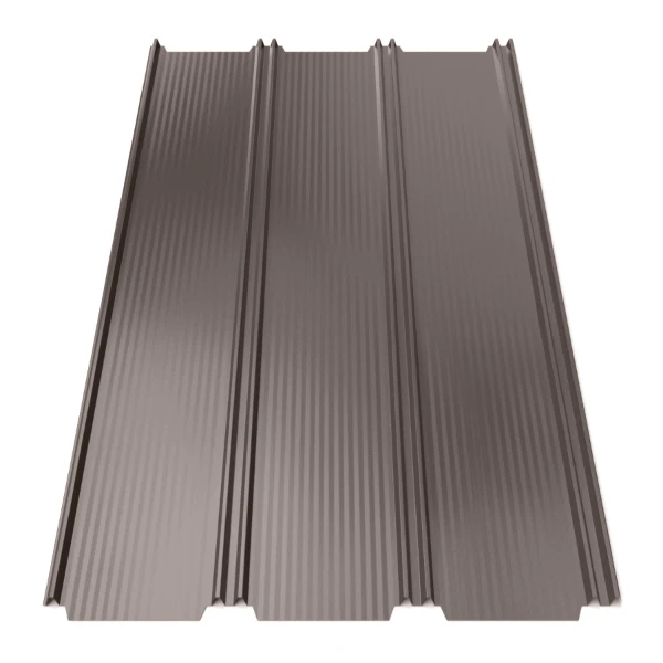 Кликфальц Tile "Фальц настил" полиэстер Arcelor Nippon 0.39 mm RAL 8019 Коричневый