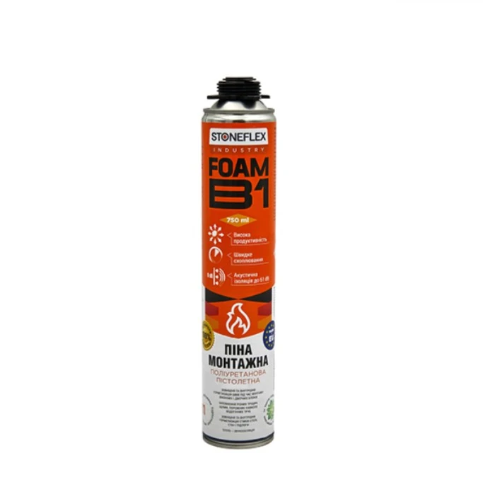 Монтажная пена Selena Stoneflex Industry Foam B1 750 мл, летняя