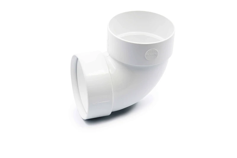 Отвод двумуфтовый RainWay система 130/100 87° RAL 9003 Белый