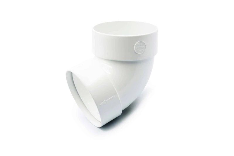 Отвод двумуфтовый RainWay система 130/100 67° RAL 9003 Белый