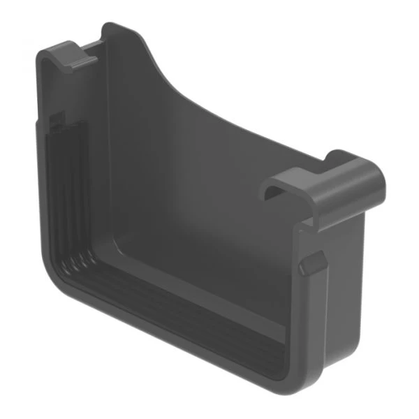 Заглушка права (з ущільнювачем) Galeco PVC² система 135/70х80 RAL 7021 Графітовий