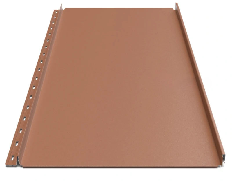 Клікфальц Будсервіс "Преміум" Pladur wrinkle mat Thyssen krupp 0.50 mm RAL 8004 Теракота