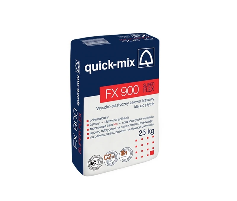 Високоеластична клейова суміш Quick Mix FX 900 25 кг, білий