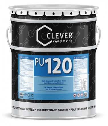 Поліуретанова гідроізоляція Clever Polymers PU BASE 120 25 кг, Сірий