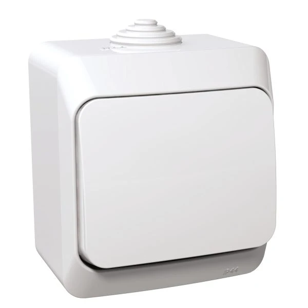Вимикач Schneider Electric 1-кл. зовн. IP44 "Cedar Plus" білий (16А) (C1) 